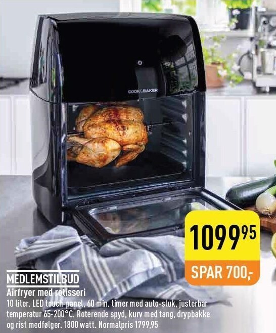 Imerco Airfryer med rotiseeri tilbud