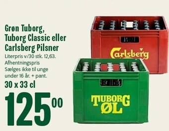 Min Købmand Grøn tuborg, tuborg classic el. carlsberg pilsner tilbud