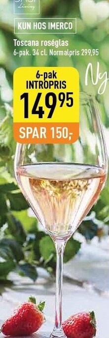 Imerco Toscana roséglas tilbud