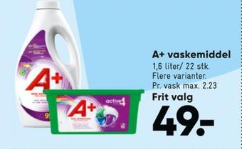 A+ vaskemiddel-tabs