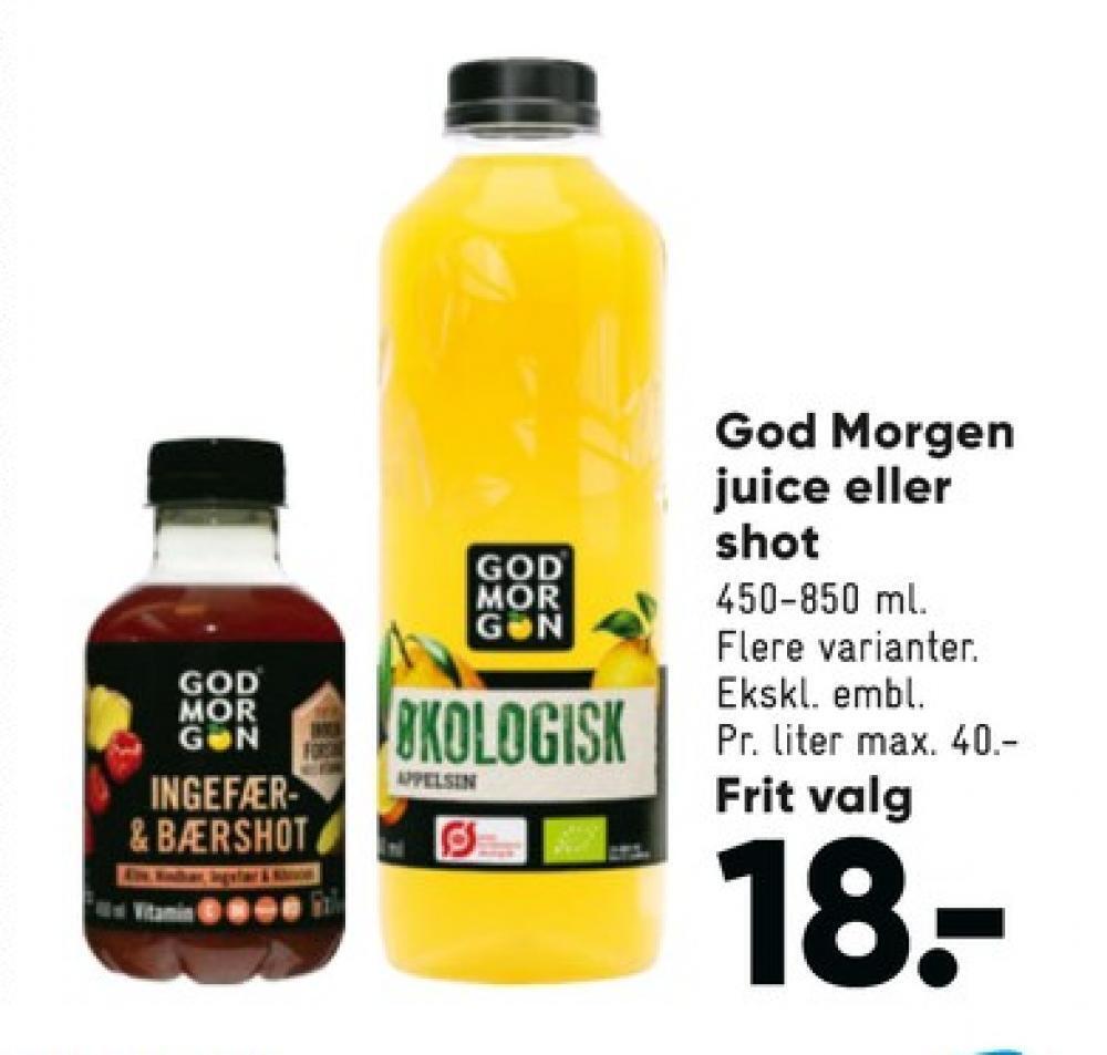 Bilka Godmorgen appelsinjuice tilbud