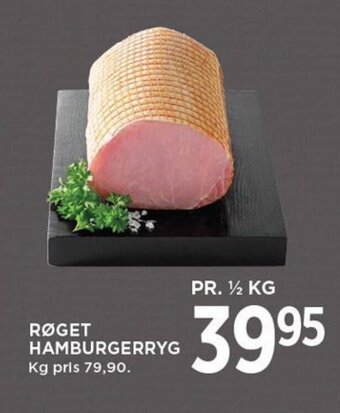 MENY RØGET HAMBURGERRYG tilbud
