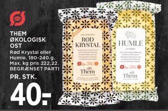 MENY THEM ØKOLOGISK OST tilbud