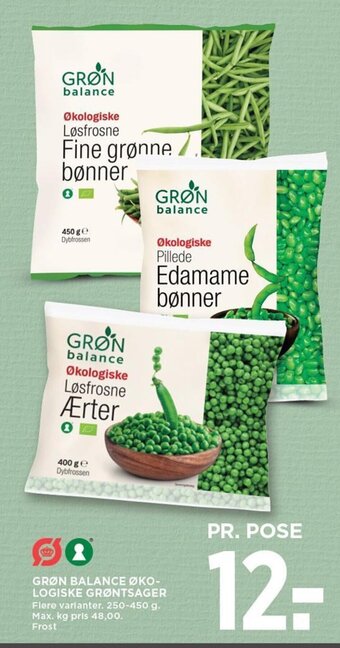 MENY GRØN BALANCE ØKO-LOGISKE GRØNTSAGER tilbud