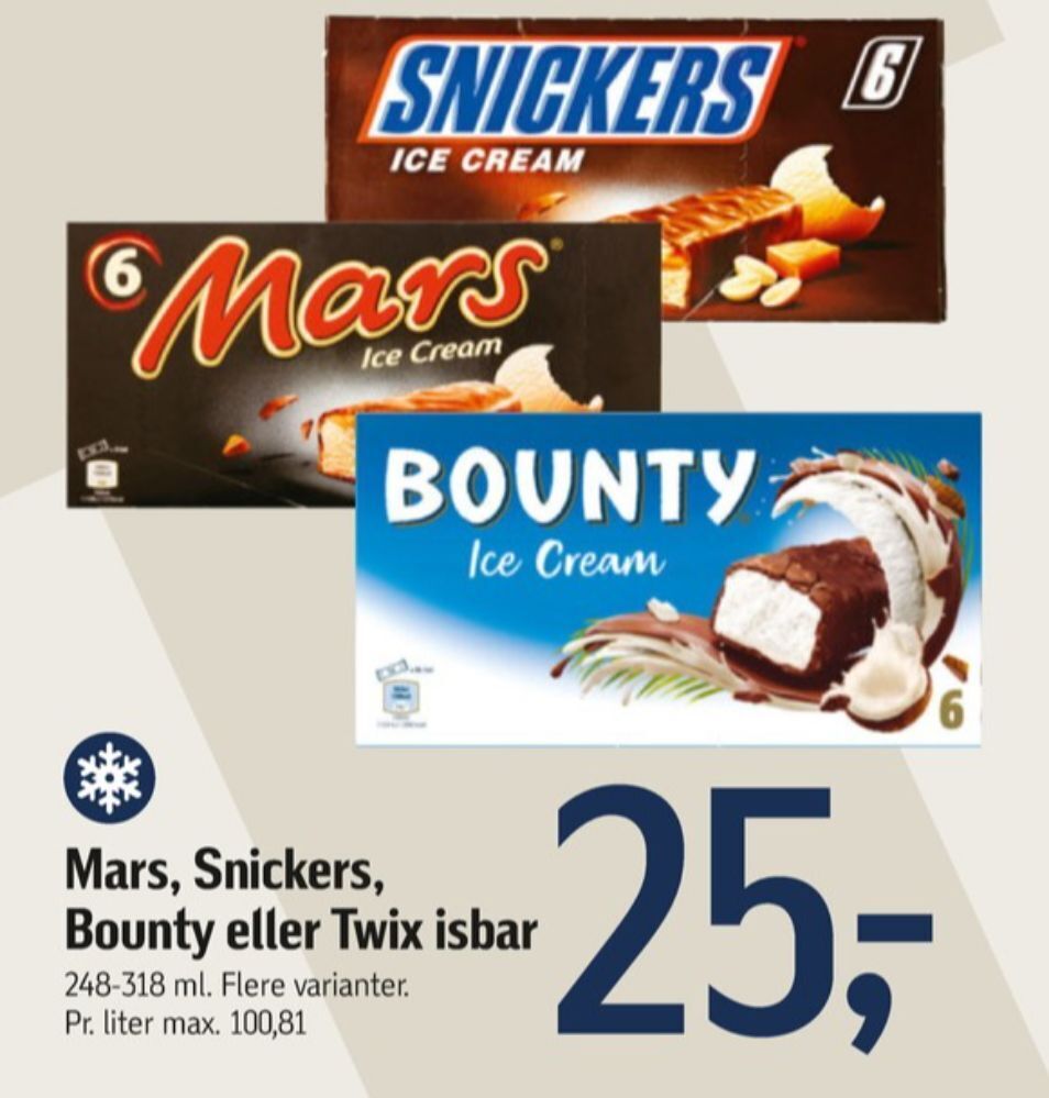 Føtex Bounty issnacks tilbud