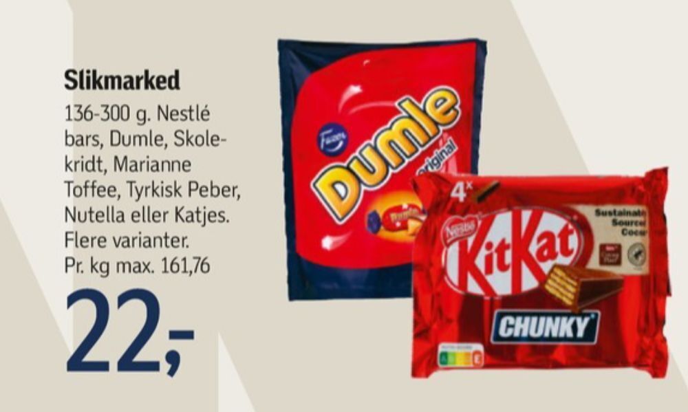Føtex Chunky chokoladebar tilbud
