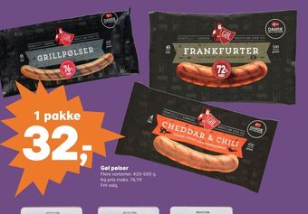 Kvickly Gøl grillpølser tilbud