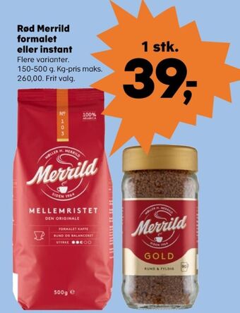 Kvickly Mellemristet kaffe formalet tilbud