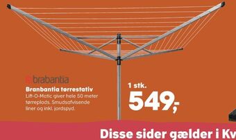 Kvickly Brabantia tørrestativ tilbud