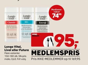 Kvickly Longo vital vitaminer tilbud