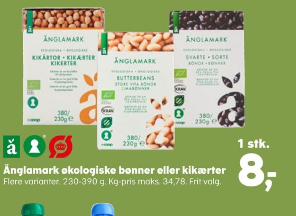 Kvickly Änglamark bønner tilbud