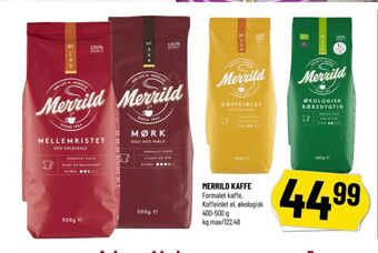 Mellemristet kaffe formalet