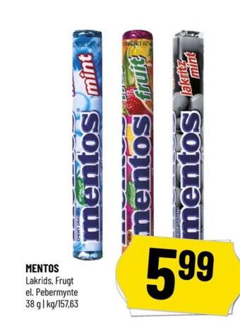 Løvbjerg Mentos pastiller mint tilbud