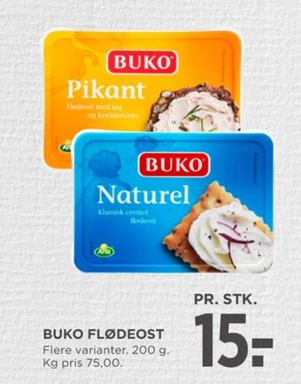 MENY Buko flødeost naturel tilbud