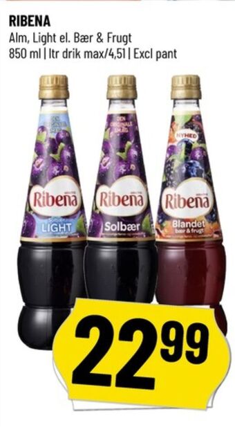 Løvbjerg Ribena konc. frugtsaft tilbud