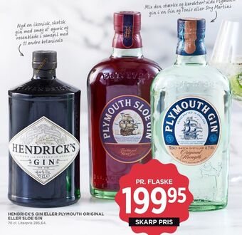 MENY Hendricks gin tilbud