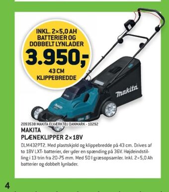 Makita plæneklipper