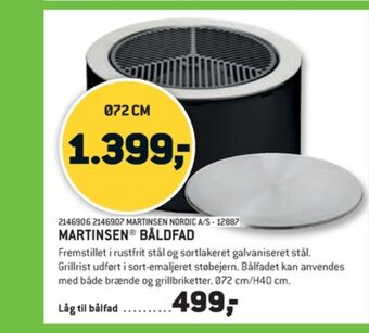 XL-BYG Martinsen bålfad tilbud