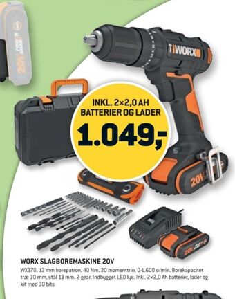 Worx professional slagboremaskine