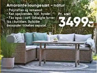 Bilka Amarante loungesæt - natur tilbud