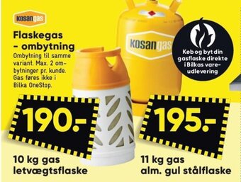 Bilka Flaskegas - ombytning tilbud