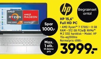 Bilka HP 15,6" Full HD PC tilbud