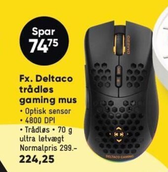 Bilka Fx. Deltaco trådløs gaming mus tilbud