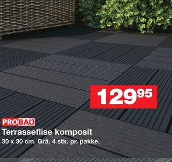 Terrasseflise komposit