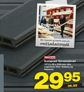 Bauhaus Komposit Terrassebræt tilbud