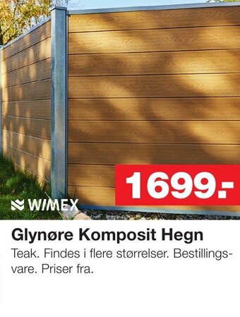 Bauhaus Glynøre Komposit Hegn tilbud