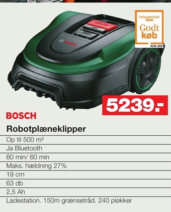 Bauhaus BOSCH Robotplæneklipper tilbud
