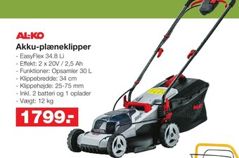 AL-KO Akku-plæneklipper