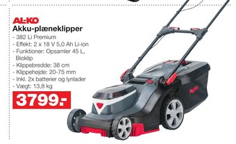 Bauhaus Akku-plæneklipper tilbud