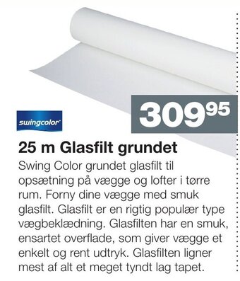 Bauhaus 25 m Glasfilt grundet tilbud