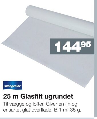 Bauhaus 25 m Glasfilt ugrundet tilbud