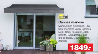 Bauhaus Cannes markise tilbud