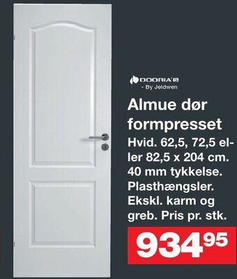 Almue dør formpresset