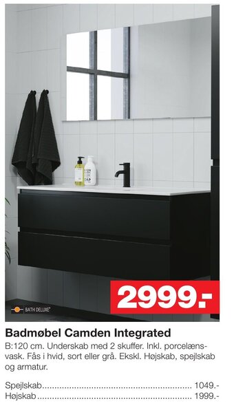 Bauhaus Badmøbel Camden Integrated tilbud