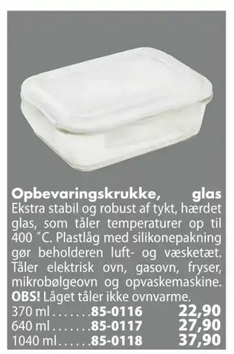 Opbevaringskrukke, glas
