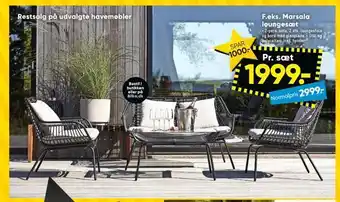 Bilka Marsala loungesæt tilbud