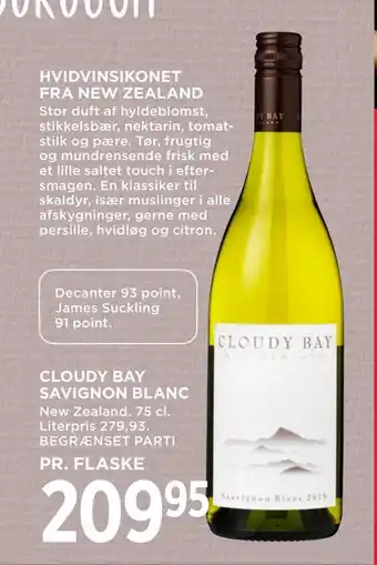 MENY Cloudy bay savignon blanc tilbud