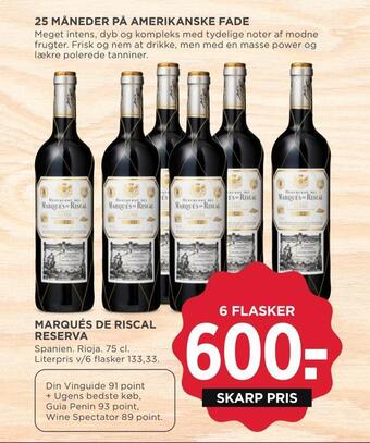 MENY Marqués de riscal reserva tilbud