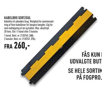 Johannes Fog Kabelbro sort/gul tilbud