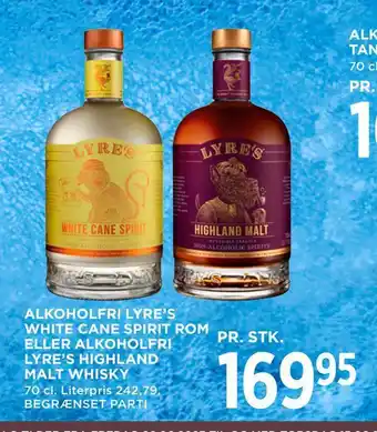 MENY Alkoholfri lyre's white cane spirit rom eller alkoholfri lyre's highland malt whisky tilbud