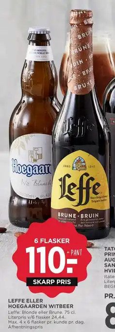 Leffe eller hoegaarden witbeer