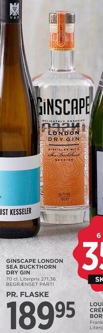 MENY Ginscape london sea buckthorn dry gin tilbud