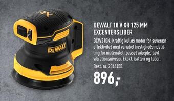 Johannes Fog Dewalt 18 v xr 125 mm excentersliber tilbud