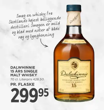Dalwhinnie 15 års single malt whisky
