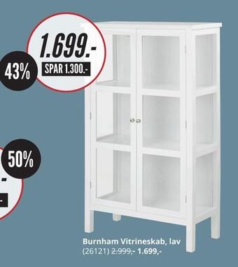 Burnham vitrineskab, lav