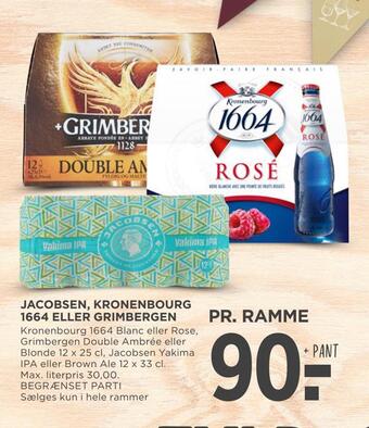 MENY Jacobsen, kronenbourg 1664 eller grimbergen tilbud